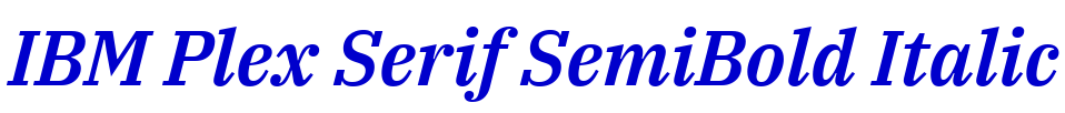 IBM Plex Serif SemiBold Italic लिपि